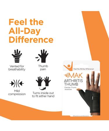 IMAK Brownmed Compression Arthritis Thumb Sleeve - Comfortable Support for Arthritis & Carpal Tunnel Relief - Small Size Glove - Buy Online on GoSupps.com