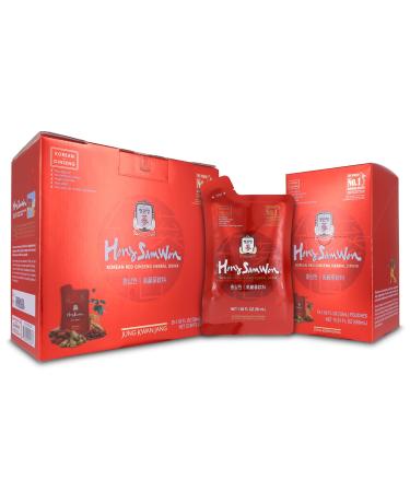 JUNG KWAN JANG HongSamWon Korean Red Ginseng Herbal Drink | Energy Drink, Pre Workout, Ginseng Supplement, Herbal Tea | Korean Red Ginseng Extract, Jujube, Ginger, Cinnamon | Vegan Friendly | 20 Count