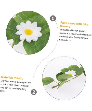 Zerodeko 10 Pcs Simulation Lemon Pendant Decor for Home Artificial Eucalyptus Leaves Wall Hooks Decorative Artificial Vines Flower Plants Faux Plants Plastic Pomegranate Fruit Household Yellowx5pcs 38x10cmx5pcs - Buy Online on GoSupps.com