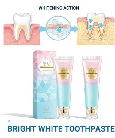 zowamap 2Pcs Nicotinamide Whitening Toothpaste for Stain Removal Natural Teeth Whitening Enamel Safe Bright Smile Fresh Breath - Buy Online on GoSupps.com