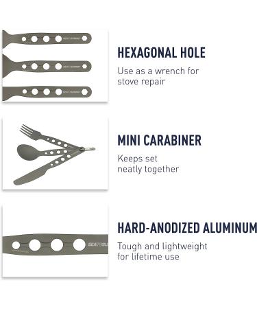 Sea to Summit Alpha Camping Cutlery Set - Knife, Fork, and Spoon - Buy Online on GoSupps.com