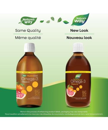 Nature's Way NutraSea Omega-3 and Vitamin D Supplement - Fish Oil with EPA and DHA Support Healthy Heart and Brain Help Build Strong Bones and Teeth & Help Support Immune System - Grapefruit Tangerine 500 ml Liquid Grapefruit Tangerine 500 ml (Pack of 1) - Buy Online on GoSupps.com