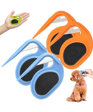 Pulunto Dog Comb for Pets | Open Knots & Fur Care | Puppy Brush - 4x Orange & Blue - Buy Online on GoSupps.com