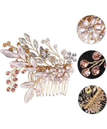 Angoily 1pc Pearl Hair Pin Wedding Hair Side Combs Wedding Hair Accessories Rhinestone Hair Accessories Bridal Pearl Hair Comb Tiara European Style Bride Wedding Accessories - Buy Online on GoSupps.com