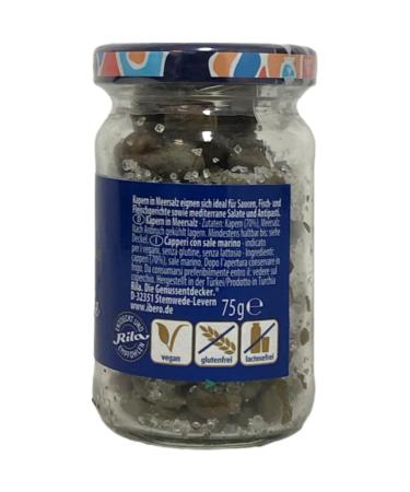 Ibero Capers in Sea Salt Capucines 6-Pack (6x75g Jars) - Premium Quality Capers for Gourmet Cooking | International Shipping - Buy Online on GoSupps.com