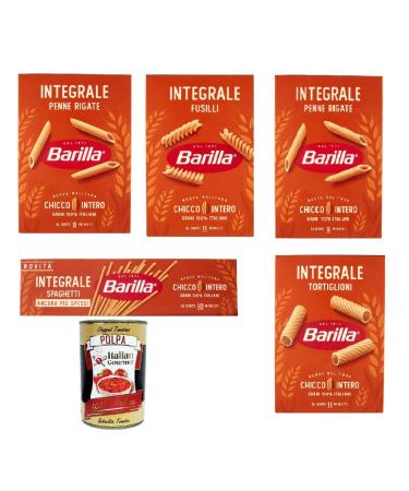 Italian Gourmet E.R. Barilla Whole Wheat Italian Pasta + Italian Gourmet Pulp 400g 5 x 500g