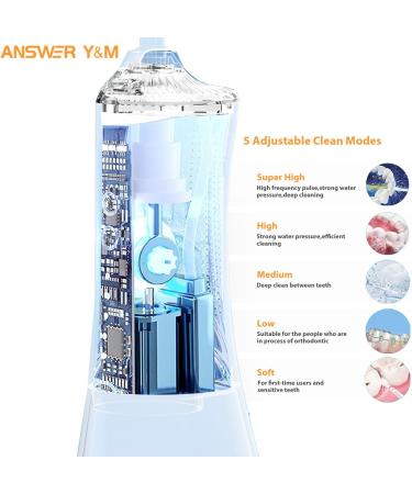 Oral Irrigator Test Winner 2024 | Cordless 300ML IPX7 Water Flosser for Home & Travel | Best for Braces & Bridges - New Black - Buy Online on GoSupps.com