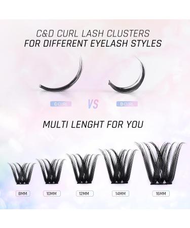 LANKIZ Cluster Lashes D Curl Russian Volume - 60 pcs DIY Eyelashes Extension Wisps - Featherlight Synthetic Reusable False Eyelashes - Soft Faux Mink Lash Clusters - Buy Online on GoSupps.com