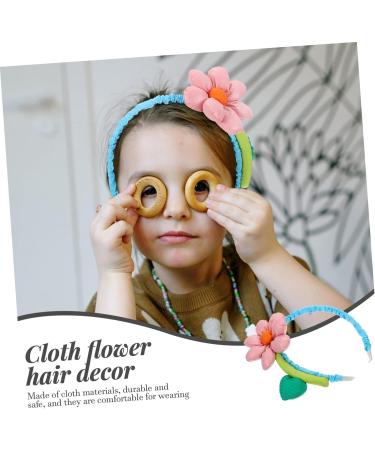 DOITOOL Sunflower Hair Accessories Flower Sunflower Yellow Necklace Hair Decorations Hair Gems for Women Floral Headband for Women Plastic Girl Child Flower Head Pink Wedding - Buy Online on GoSupps.com