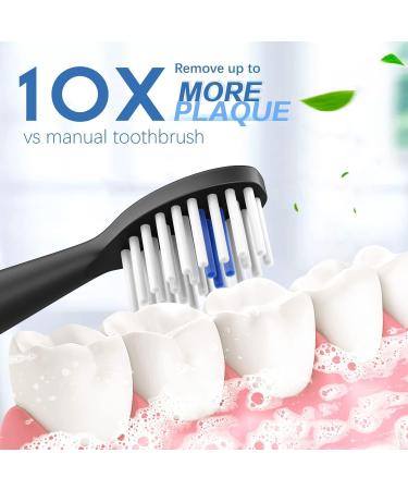 Szong Adult Toothbrush 4 Pack - Black Brushes for Effective Oral Care - Buy Online on GoSupps.com