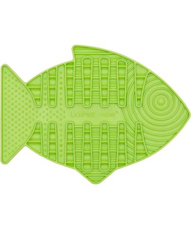 LickiMat Casper Fish-Shaped Cat Slow Feeder | Green | Promotes Mental Stimulation and Anxiety Reduction - Buy Online on GoSupps.com