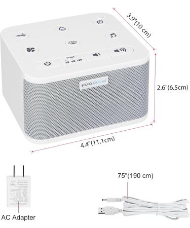 Bigmonat White Noise Sleep Aid - 30 Natural Soothing Noises Memory & Timer Functions - Improve Insomnia | International Shipping - Buy Online on GoSupps.com
