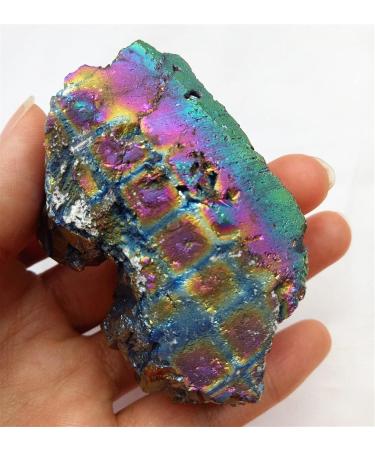 Natural Crystal Rough 110g Natural Metal Colour Aura Angel Crystal Cluster Titanium Coating Quartz Angel Cluster - Buy Online on GoSupps.com