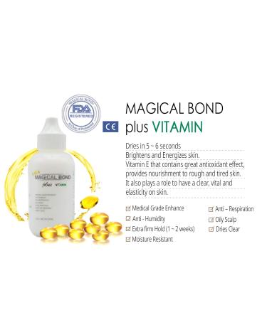 Magical Bond Plus Vitamin 2 oz - Extra Firm Hold Lace Wig & Hair Piece Adhesive | Best Lace Glue for Wig Styling - Buy Online on GoSupps.com