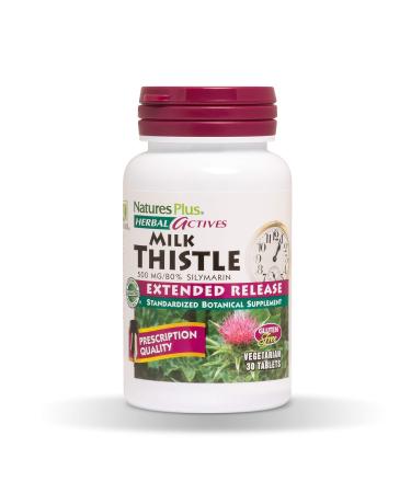 Nature's Plus Herbal Actives Milk Thistle Extended Release 500 mg 30 Tablets