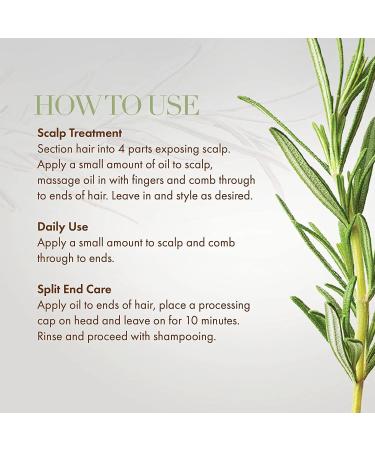 Hair and Scalp Rosemary Oil by The Beauty Centre | Strengthening & Nourishing Biotin Infused Oil | Natural Growth Serum For Eyebrow Hair Growth 100% Natural | For Damaged Hair | 2oz 60ml - Buy Online on GoSupps.com