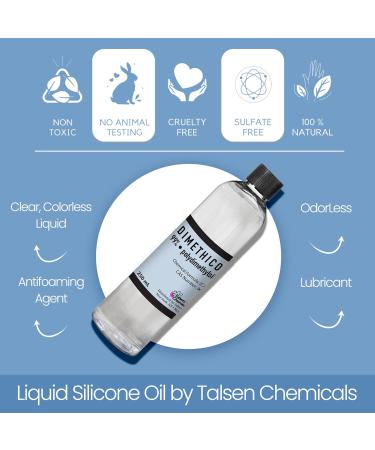 Talsen Chemicals Dimethicone Oil Pure (1 Liter / 33.81 Fl Oz) DIY Pure Dimethicone Cosmetic Grade Skin Moisturizer and Head Lice Treatment Liquid Silicone for Gun Oil - Buy Online on GoSupps.com