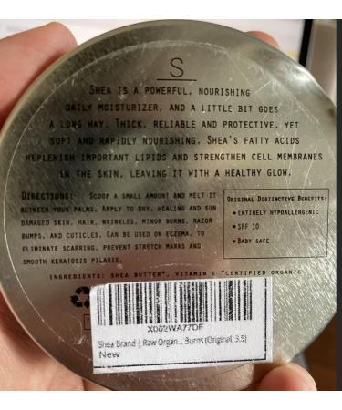 Raw Organic Shea Butter - Small Batch for Dry Skin Lips Hair Eczema Scars & Burns | Shea Brand - 1 oz - Buy Online on GoSupps.com