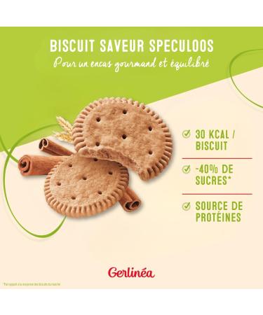  Gerlin a Gerlin a - Speculoos Biscuits - Balanced Snack - Reduced Sugar - No Sweeteners - Source of Protein - 1 Box of 4 x 3 Biscuits - 156g - Buy Online on GoSupps.com