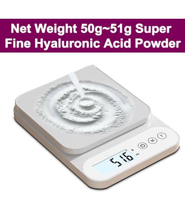 Hyaluronic Acid Powder 50g - Anti-Aging Low Molecular Weight Serum for DIY Cosmetics | Reduces Fine Lines & Wrinkles - Buy Online on GoSupps.com