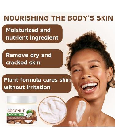 Coconut Body Butter - Body Butter for Moisturizing & Repairing - Body Butter for Women - Body Lotion for Dry Skin - Coconut Body Oil for Soften & Smooth Skin - Coconut Moisturiser - Buy Online on GoSupps.com