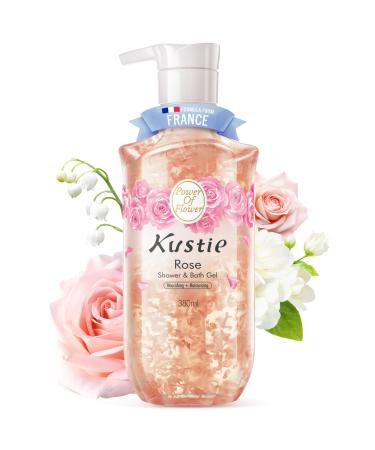 Kustie Rose Petal Body Wash 342 Real Bulgarian Petals & Essential Oils | Squalane, Hyaluronic & Niacinamide Cleanser | Vegan, Sulfate-Free, Long-Lasting Scent | 12.8 Fl Oz Bagatelle Midsummer 12.8 Fl Oz (Pack of 1)