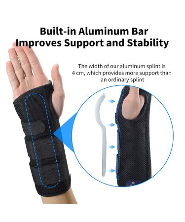 Buy ABYON Wrist Support for Carpal Tunnel | 3 Straps & Metal Splint | Pain Relief Brace for Men & Women | Tendinitis & Arthritis | L/XL Black - International Shipping Available - Buy Online on GoSupps.com