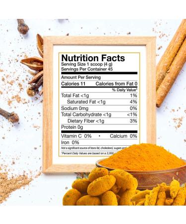 Tur Latte - USDA Organic Golden Milk Powder with Ceylon Cinnamon - 45 Servings 6.34 Oz - Anti-Inflammatory Superfood Mix - Vegan Keto Gluten-Free Unsweetened - Buy Online on GoSupps.com