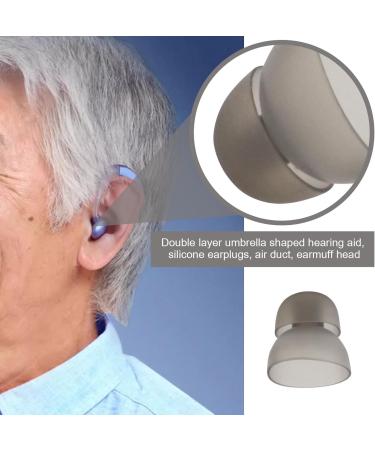 Buy 6 Pairs Black Hearing Aid Domes - Soft Silicone Double Layer Ear Tips for Audiphones | Small Medium & Large Sizes Available - Buy Online on GoSupps.com