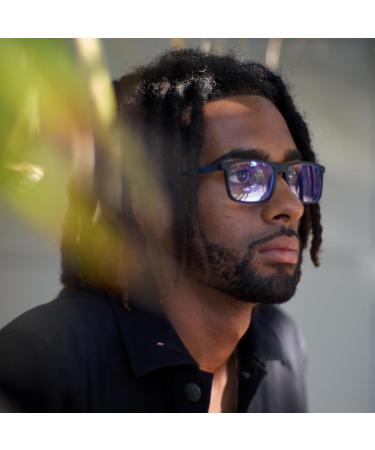 Premium Blue Light Reading Glasses for Men - Stylish & Durable 1.5x Blue Frame Readers - Comfortable for All Face Shapes - Buy Online on GoSupps.com