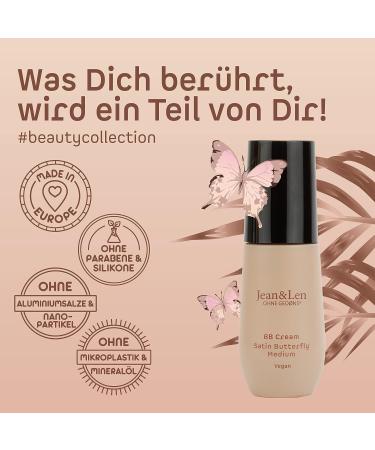 Jean&Len BB Moisturizing Cream Satin Butterfly Medium - Organic Vegan Formula, 1.01 Fl. Oz - Buy Online on GoSupps.com
