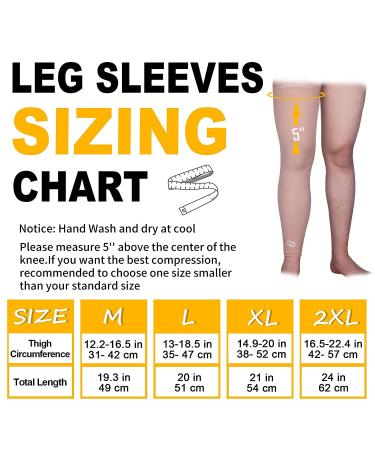 GP GIORO PARTNER XX-Large Black/Skin Long Leg Compression Sleeves - 2 Pairs for Running, Basketball, Hiking & Cycling - Buy Online on GoSupps.com
