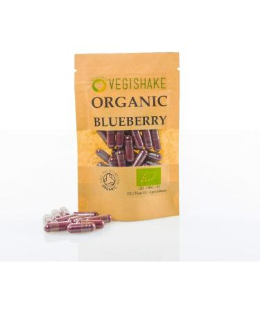 Organic Blueberry Berry Berries HPMC Capsules EGCG Epigallocatechin Gallates Vitamin B6 Vitamin C Vegan Halal Kosher (60 Capsules) - Buy Online on GoSupps.com