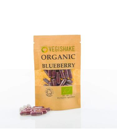 Organic Blueberry Berry Berries HPMC Capsules EGCG Epigallocatechin Gallates Vitamin B6 Vitamin C Vegan Halal Kosher (30 Capsules)