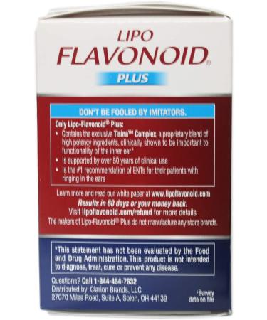 LipoFlavonoid Plus Extra Strength Ear Health Formula - 100 Caplets | DSE Healthcare Solutions - Buy Online on GoSupps.com