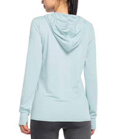 Women's UPF 50+ Sun Protection Long Sleeve Jacket with Zip Pockets - Light Blue, Small - Buy Online on GoSupps.com