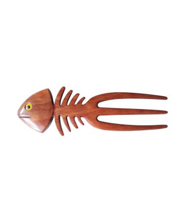 Marycrafts Wooden Decoration Fish Bone Hair fork  Hair Pin  Hair Stick  Hair Accessories Handmade