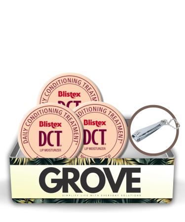 Daily Conditioning Lip Treatment Balm 0.25 oz Bundle with Nail Clipper - Moisturizing Lip Balm for Dry Chapped Lips - Daily Lip Conditioner - (4 Items)