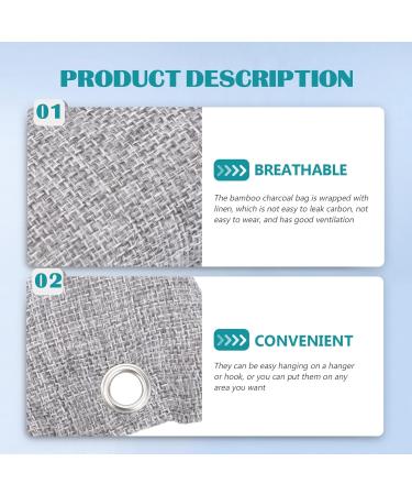 Buy Inoomp 4-Piece Bamboo Coal Deodorant Package | Eco-Friendly Deodorizing Bags for Shoes & Household | International Shipping - Buy Online on GoSupps.com