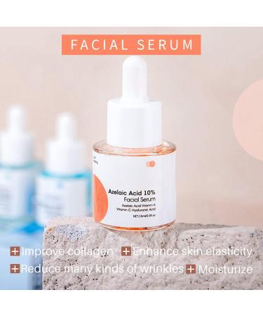 Azelaic Acid 10% Facial Serum Vitamin C - Fade Dark Spots - Brighten Skin - Improve Skin Dullness - Improve Collagen Moisturizing Serum 15ml - Buy Online on GoSupps.com
