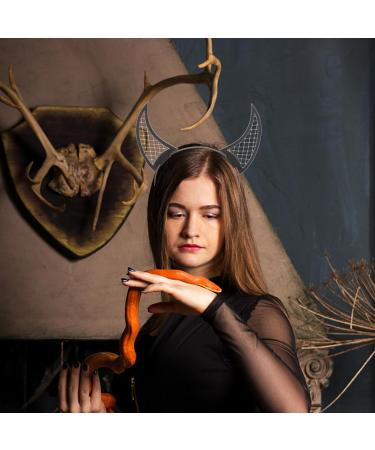 Lurrose Mesh Devil Headband Devil Headband Halloween Devil Horns Black Devil Horns Devil Costume Accessories for Halloween Party Cosplay Photo Prop - Buy Online on GoSupps.com