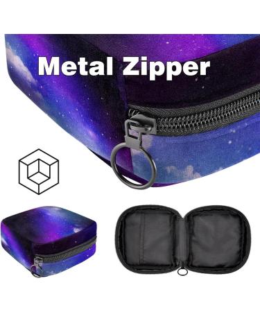Space Galaxy Purple Starry Sky Menstrual Bags | Zipper Pocket for Women & Teens - Stylish Functional Travel-Friendly - Buy Online on GoSupps.com