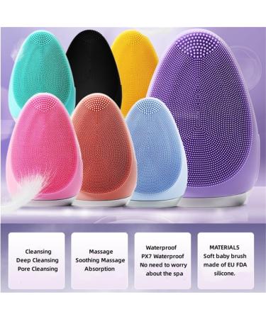 Exfoliating Face Scrubber - Silicone Massager Brush for Deep Cleansing & Pore Care - Soft Bristles Yellow - Buy Online on GoSupps.com