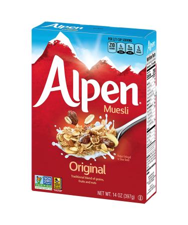 Alpen Original Muesli  Swiss Style Muesli Cereal  Whole Grain  Non-GMO Project Verified  Heart Healthy  Kosher  Vegan  14 Oz Box - Buy Online on GoSupps.com