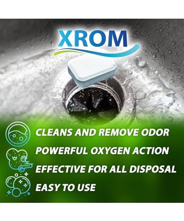 XROM Natural Garbage Disposal Cleaner and Deodorizer - 6 Ct, Lemon Scent, Mineral-Based with Powerful Oxygen Action - Removes Buildup and Cleans - Buy Online on GoSupps.com