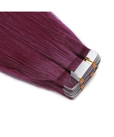 Buy SEGO Tape in Extensions - 20 Wefts Human Remy Hair Glue Hairpiece with Free 10pcs Tapes - Purple 14 (35cm) - 40G for International Shipping - Buy Online on GoSupps.com