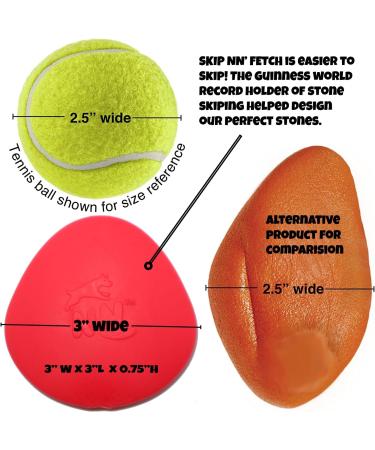 Skip NN' Fetch Small/Medium Floating Dog Toys Qty 2 | Stone Skipping Meets Fetch | Fun for Swimming Pool Lake Beach and Land | Perfect Floating Water Toys for Small/Medium Dogs | S/M - Buy Online on GoSupps.com