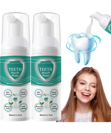 Teeth Total Care Mouthwash - Teeth Whitening Mousse Foam Refreshing Breath Deep Cleaning Toothpaste Refreshing Breath Deep Cleaning Teeth (2PCS)