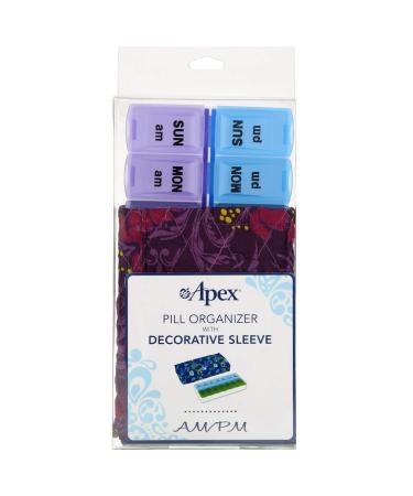 Apex Pill Organizer with Decorative Sleeve AM/PM 2 Pill Organizers