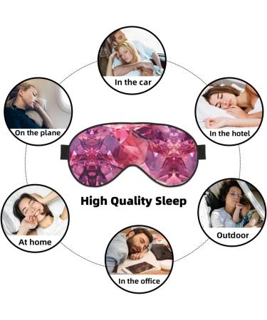 Red Diamond Pattern Unisex Sleeping Eye Mask | Soft Comfortable & Light-Blocking for Perfect Sleep - Buy Online on GoSupps.com